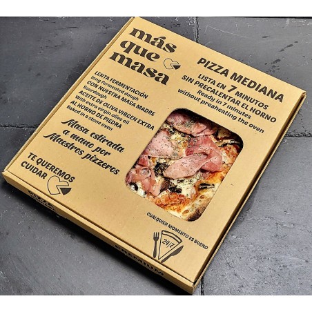 PIZZA MEDIANA JAMÓN Y PORTOBELLO