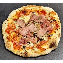 PIZZA MEDIANA JAMÓN Y PORTOBELLO